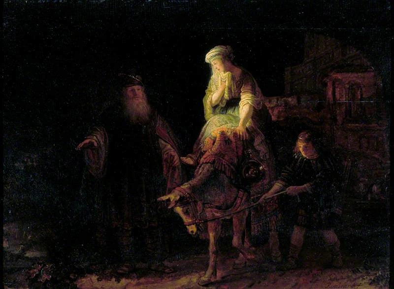 Le Départ de la femme sunamite — atelier de Rembrandt, peut-être Ferdinand Bol, 1640, Victoria and Albert Museum