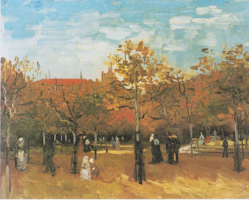Ludzie spacerujący w parku - Vincent van Gogh