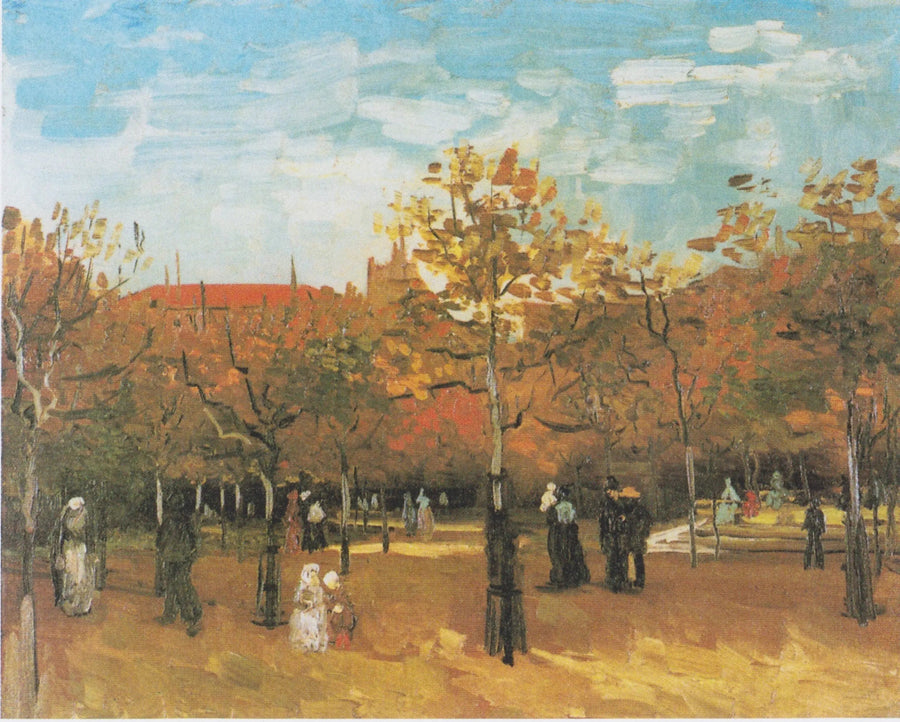 Ludzie spacerujący w parku - Vincent van Gogh