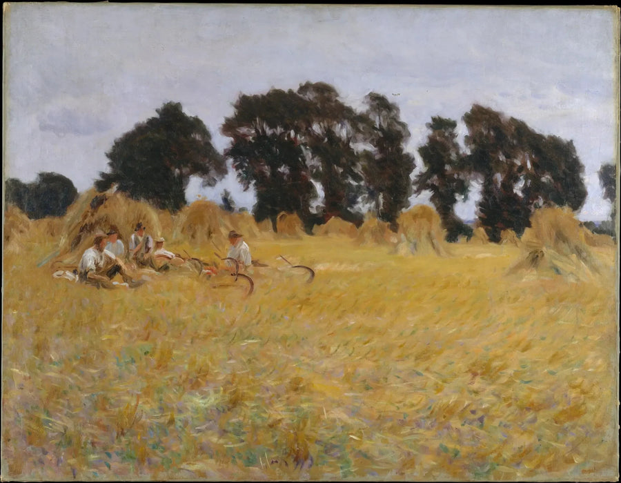 Żniwiarze odpoczywają na polu pszenicy - John Singer Sargent