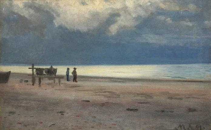 Des pêcheurs sur la plage. - Michael Peter Ancher
