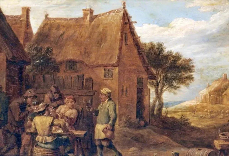 Chuligani przed tawerną - David Teniers młodszy
