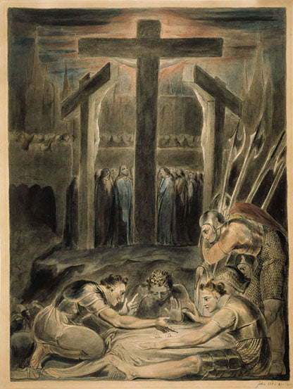 Żołnierze losują ubrania Chrystusa - William Blake