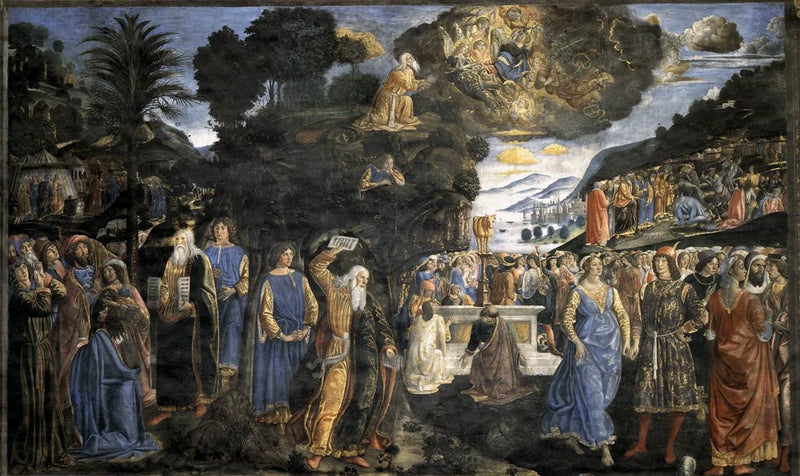 Zstąpienie z góry Synaj - Cosimo Rosselli