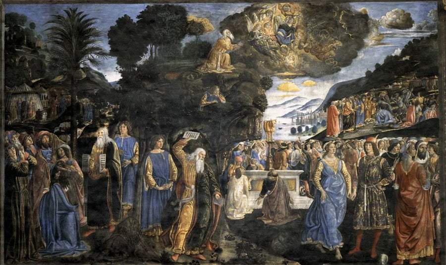 Zstąpienie z góry Synaj - Cosimo Rosselli