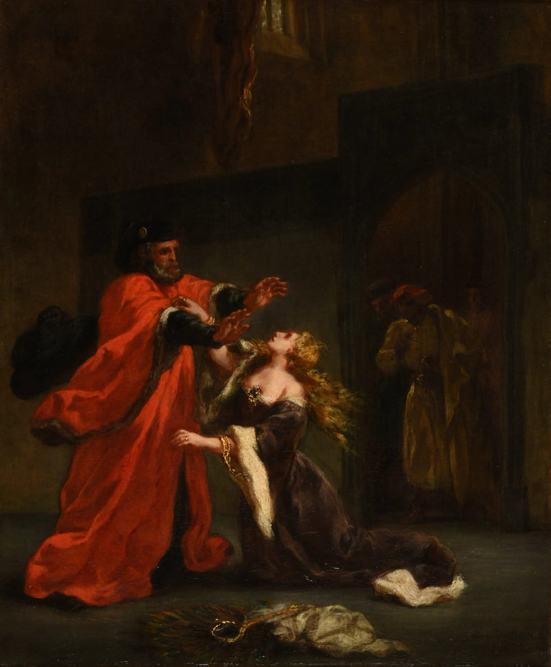 Desdémona przeklęta przez swojego ojca - Eugène Delacroix
