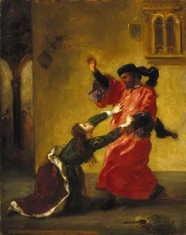 Desdémona przeklęta przez swojego ojca - Eugène Delacroix
