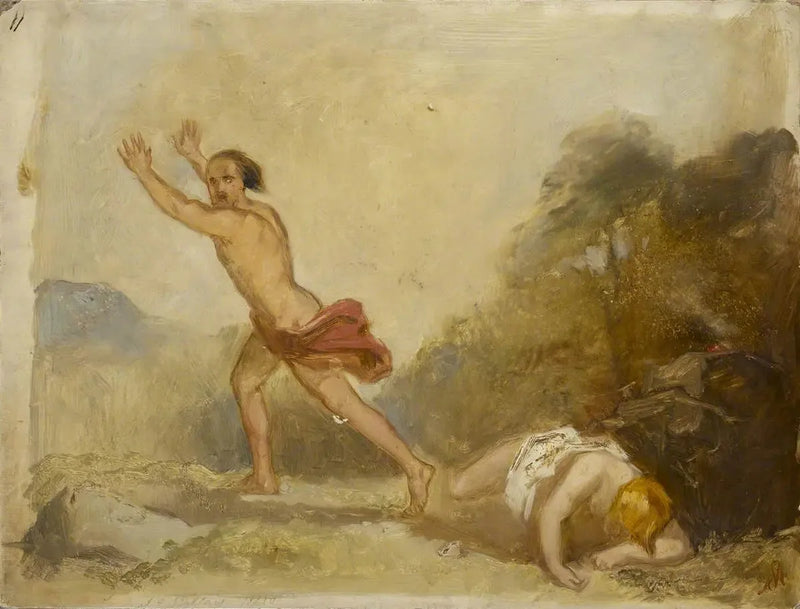 Szkic próbny „Kain uciekający od ciała Abla” - John Everett Millais