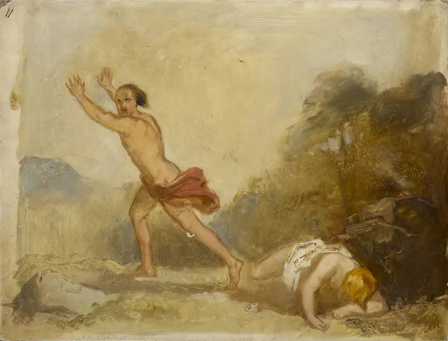 Szkic próbny „Kain uciekający od ciała Abla” - John Everett Millais
