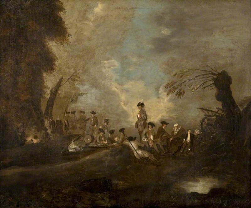 Oddział na odpoczynku - Antoine Watteau