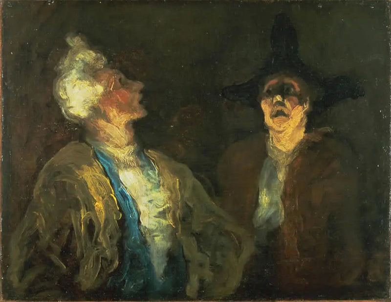 Dwóch aktorów (scena komediowa) - Honoré Daumier