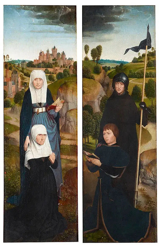 Dwie skrzydła tryptyku z portretami darczyńców - Hans Memling