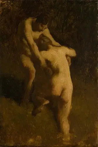 Dwóch kąpiących się - Jean-François Millet