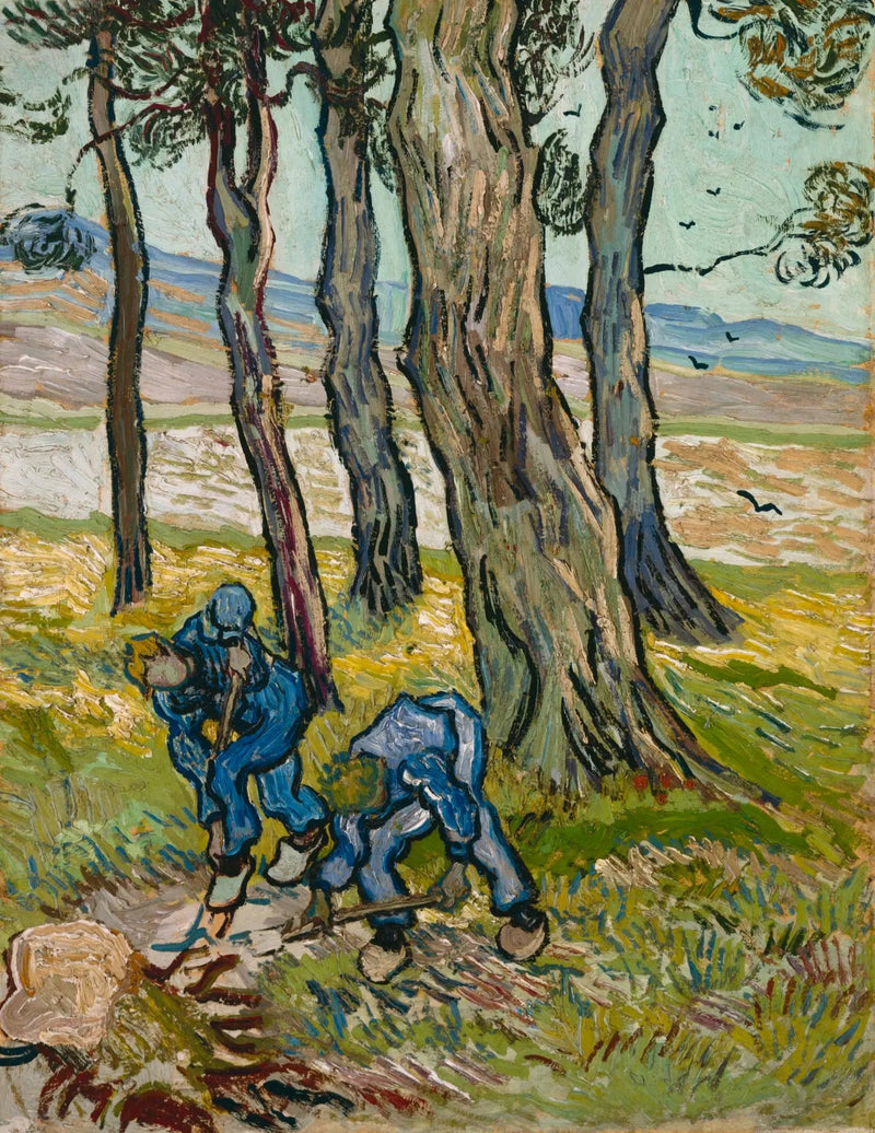 Dwaj kopacze wśród drzew / Kopacze - Vincent van Gogh