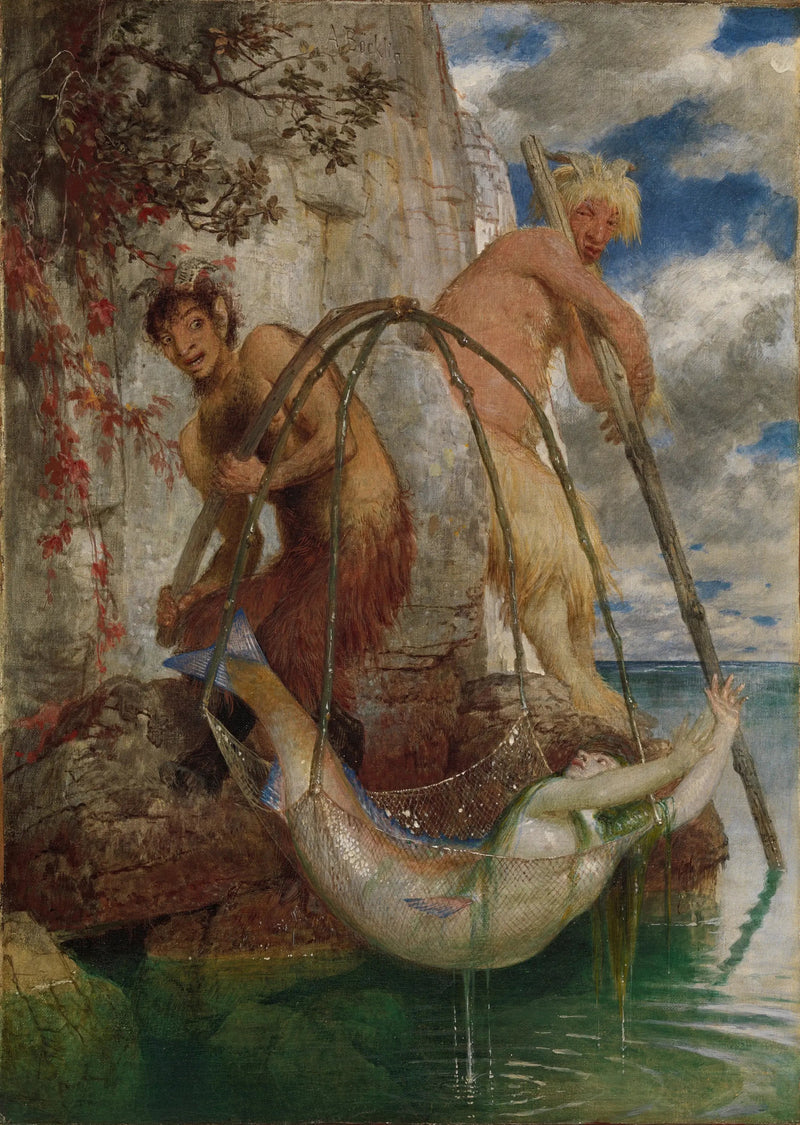 Dwa garnki wędkarskie - Arnold Böcklin