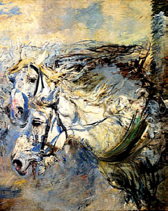 Dwa białe konie - Giovanni Boldini