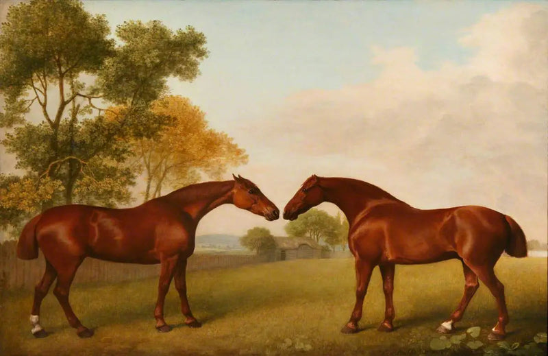 Dwa konie w zagrodzie - George Stubbs