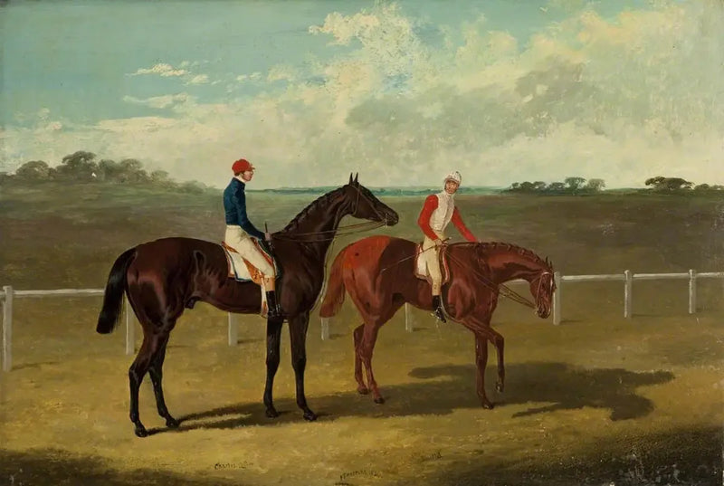 Dwa konie wyścigowe – „Karol XII” i „Euklides” – z ich dżokejami - John Frederick Herring, Sr.