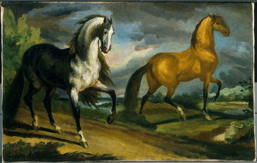 Dwa konie - Théodore Géricault