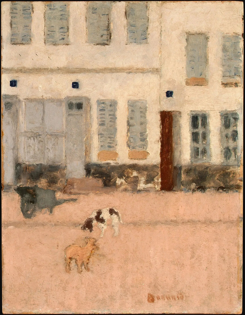 Dwa psy na pustej ulicy - Pierre Bonnard