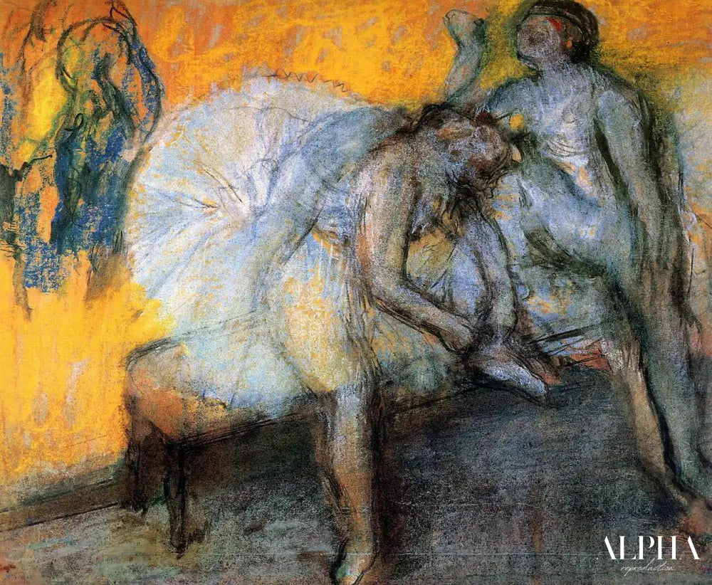 Deux danseurs se détendant - Edgar Degas - Reproductions de tableaux et peintures haut de gamme