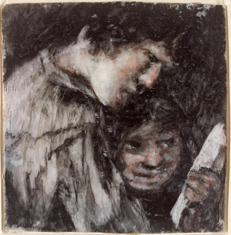 Dwoje dzieci oglądających książkę - Francisco de Goya