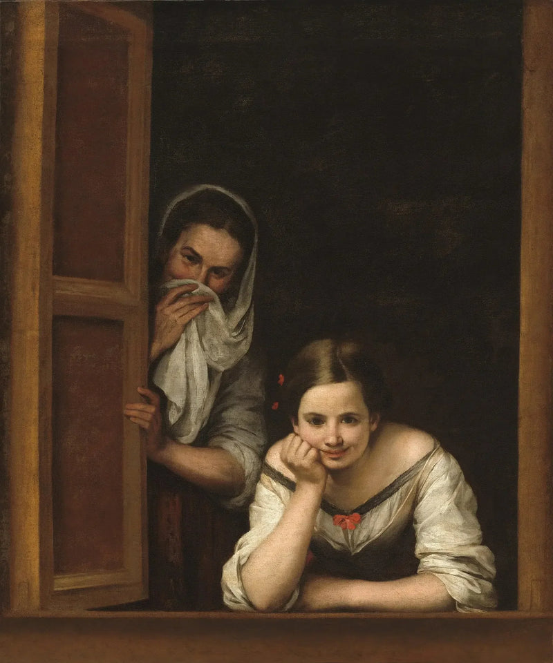 Dwie kobiety przy oknie - Bartolomé Esteban Murillo