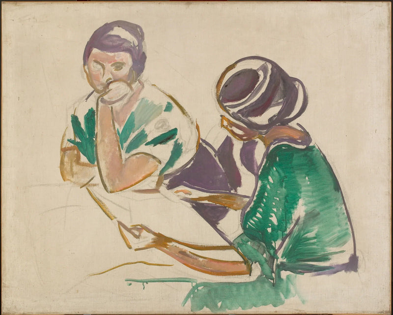 Dwie kobiety przy stole - Edvard Munch