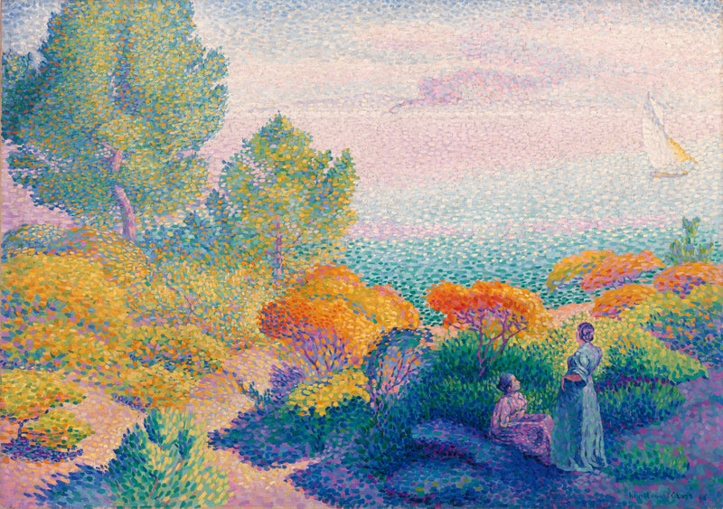 Dwie kobiety nad morzem, Morze Śródziemne - Henri-Edmond Cross