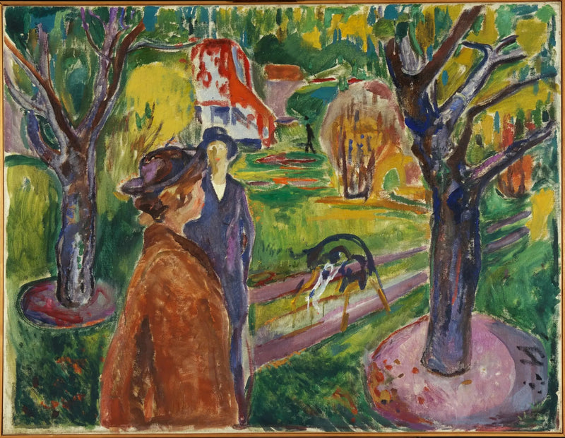 Dwie kobiety w ogrodzie - Edvard Munch