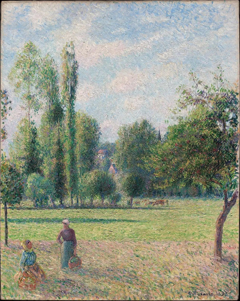 Dwie kobiety na łące w Éragny - Camille Pissarro