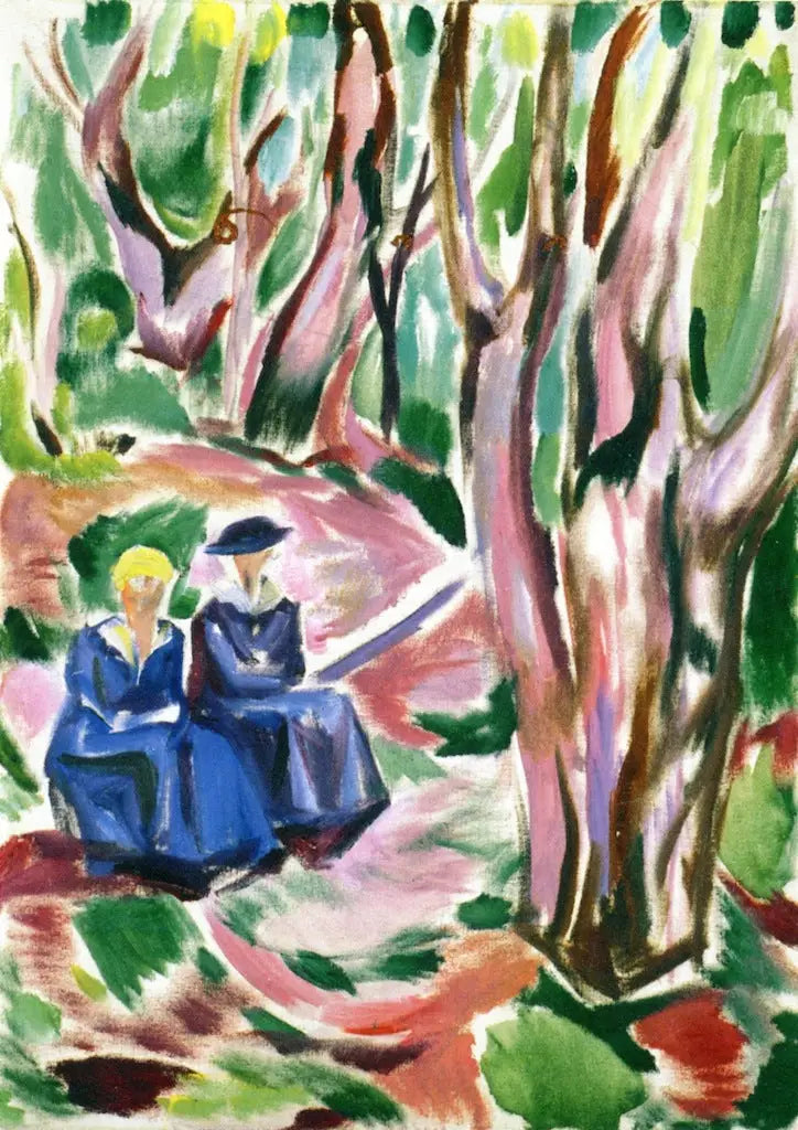 Dwie kobiety w lesie w Ekely - Edvard Munch