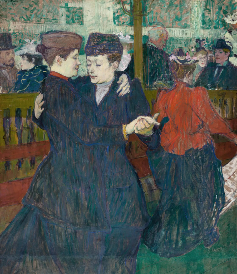 Dwie kobiety tańczące w Moulin-Rouge - Henri de Toulouse-Lautrec