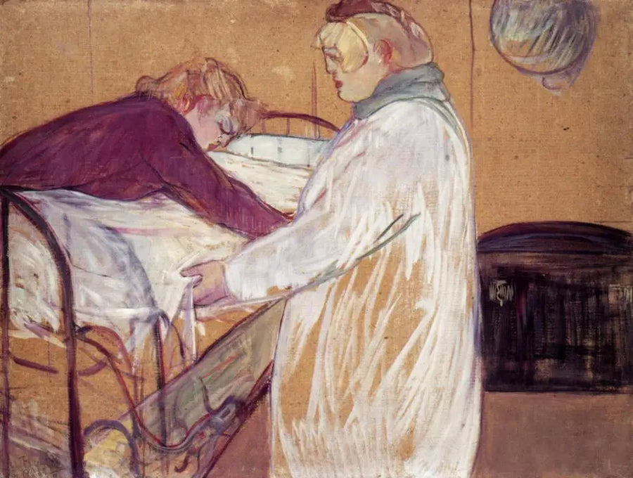 Dwie kobiety ścielące łóżko - Henri de Toulouse-Lautrec