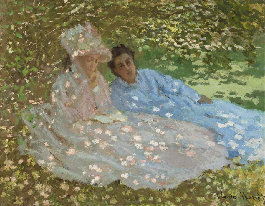 Dwie kobiety w ogrodzie, około 1872 roku - Claude Monet