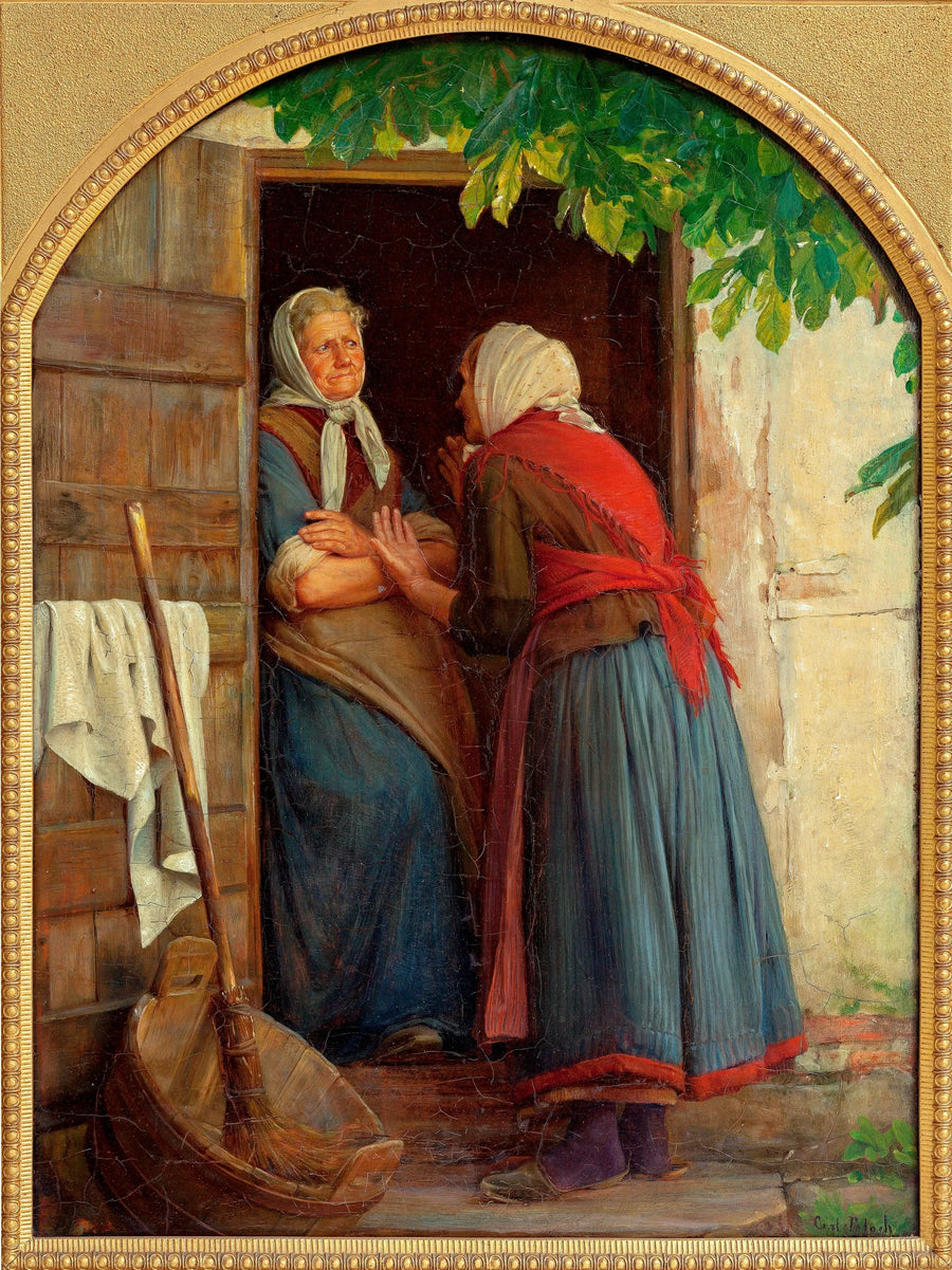 Dwie kobiety rozmawiające - Carl Heinrich Bloch