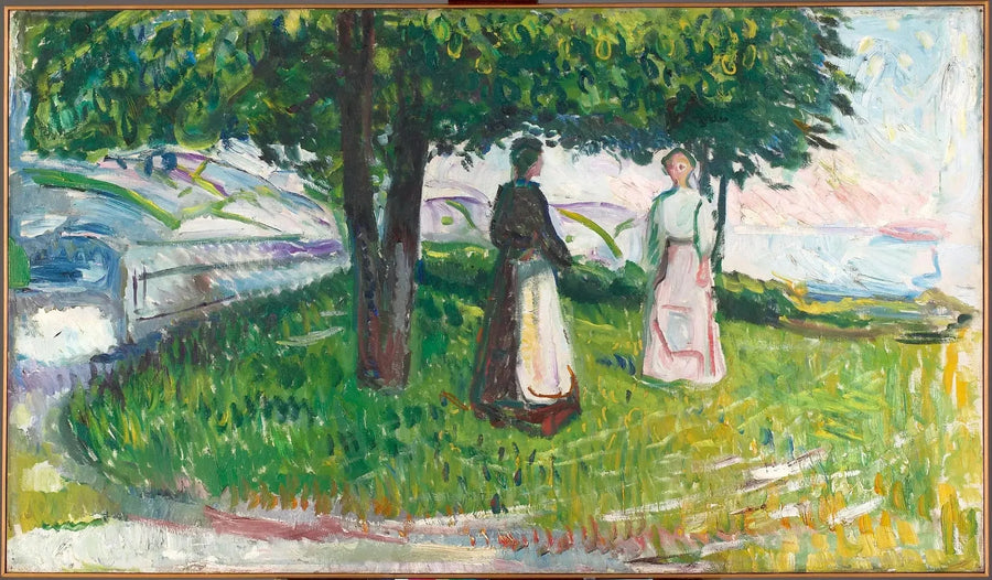 Dwie kobiety pod drzewem - Edvard Munch