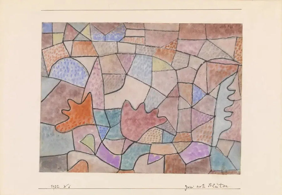 Dwa czerwone kwiaty (Zwei rote Blüten) - Paul Klee