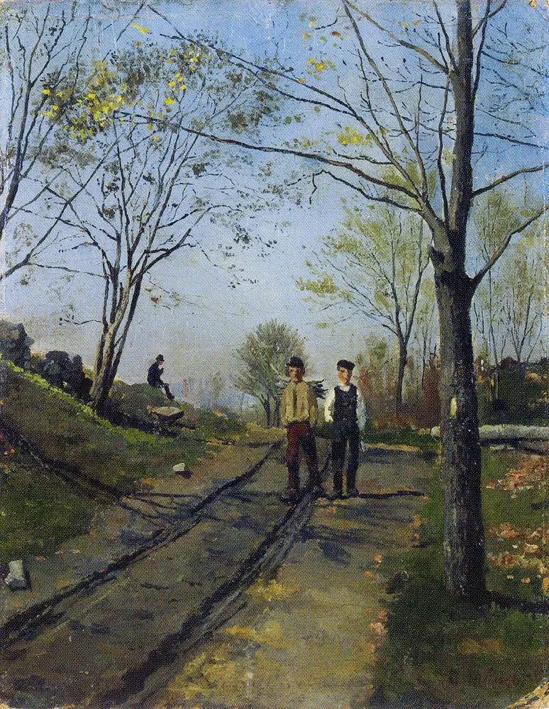Dwaj chłopcy na wiejskiej drodze - Edvard Munch