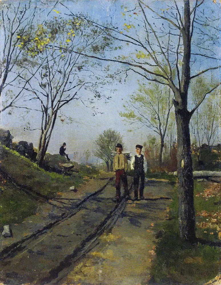 Dwaj chłopcy na wiejskiej drodze - Edvard Munch