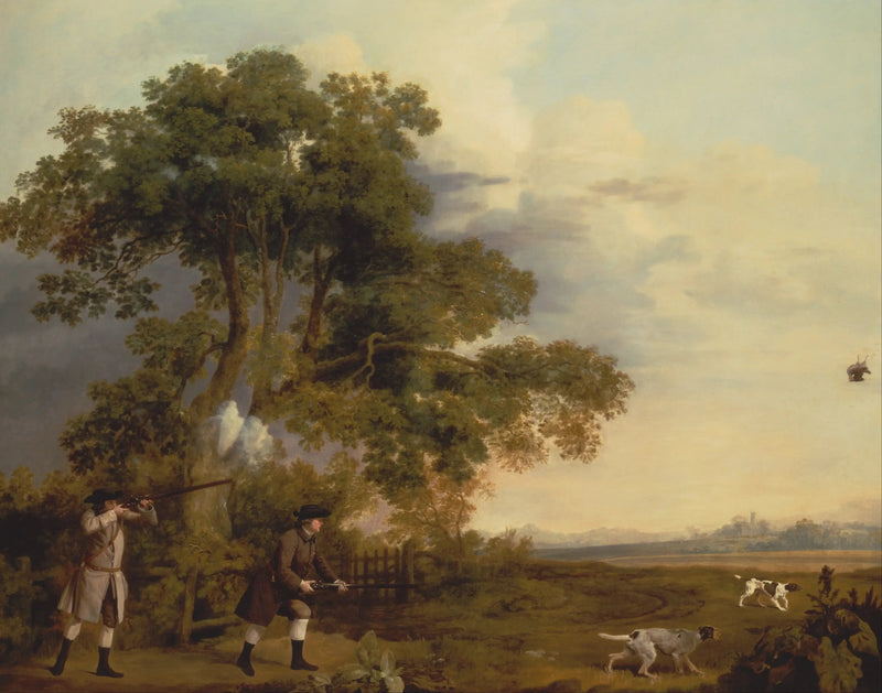 Dwóch dżentelmenów strzelających - George Stubbs