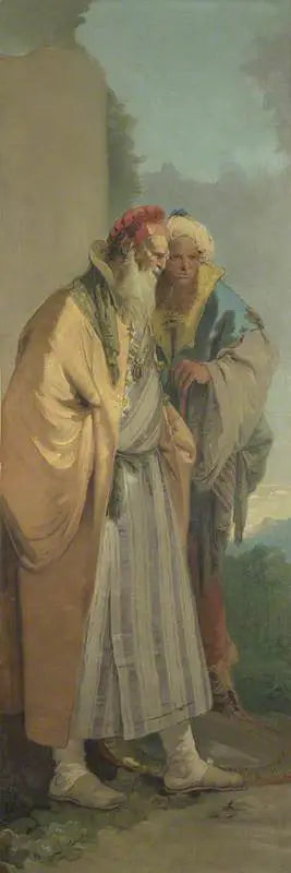 Dwóch mężczyzn w orientalnych kostiumach - Giovanni Battista Tiepolo
