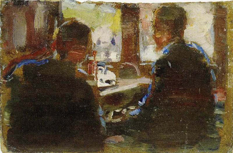 Dwaj mężczyźni przy oknie - Edvard Munch