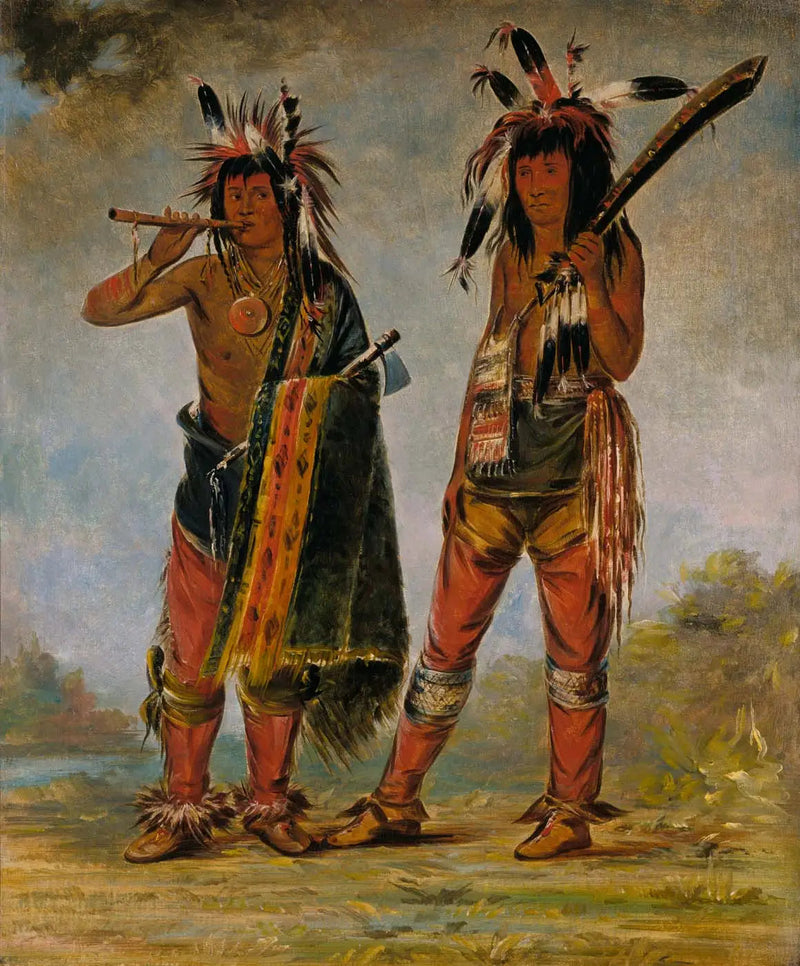 Dwóch młodych mężczyzn - George Catlin