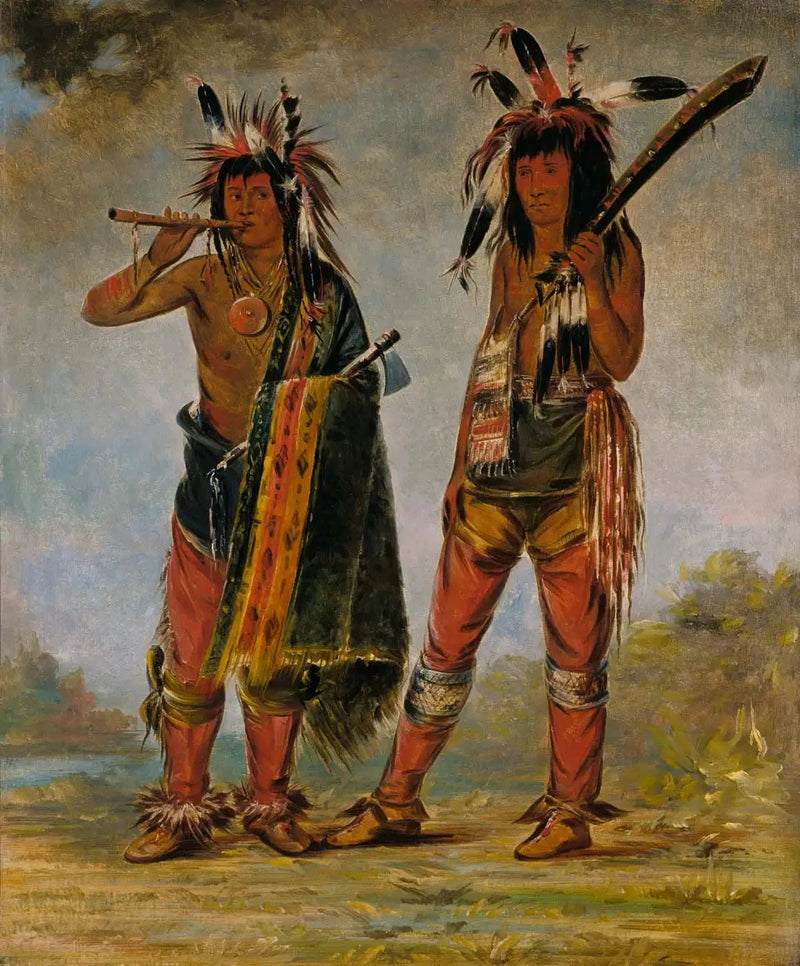 Dwóch młodych mężczyzn - George Catlin