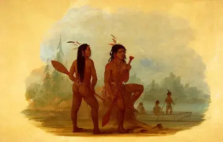 Dwóch młodych mężczyzn Hyda - George Catlin