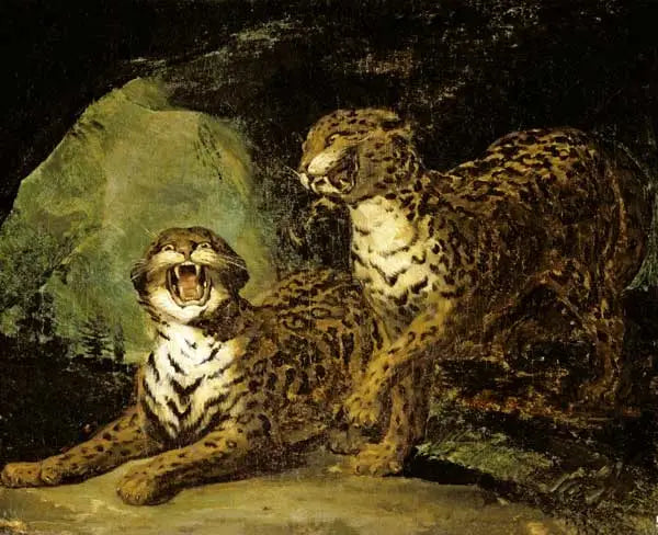 Dwa lwy - Théodore Géricault