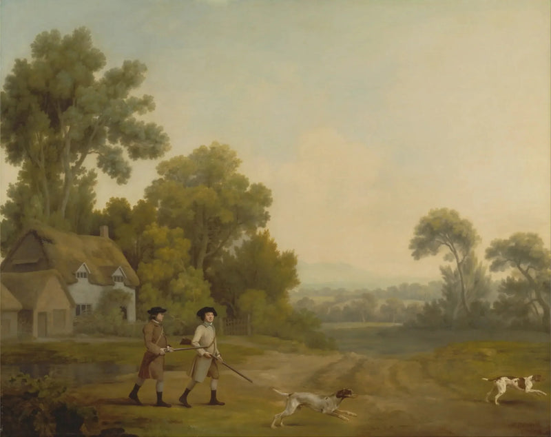 Dwóch mężczyzn idących na strzelaninę - George Stubbs