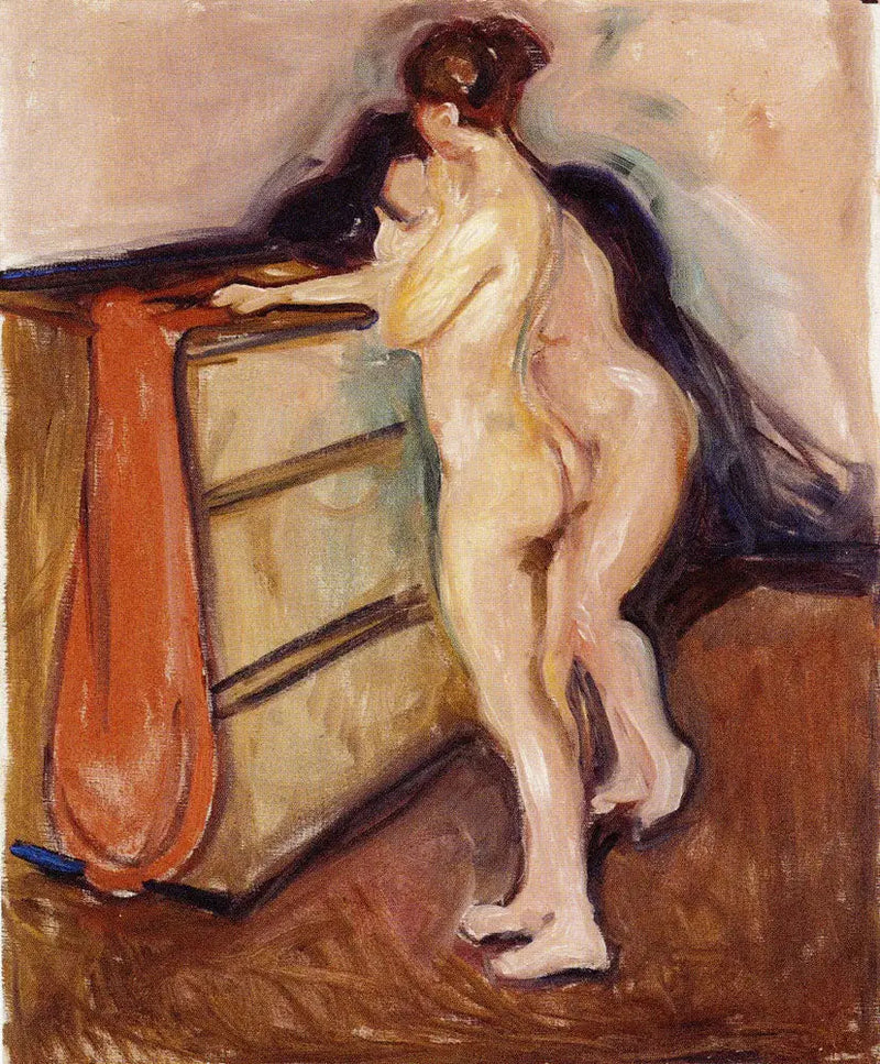 Dwa nagie stojące obok komody - Edvard Munch
