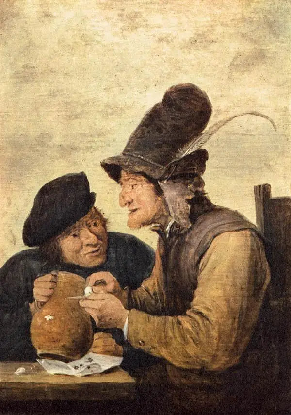 Dwóch chłopów (palacz i pijak) - David Teniers młodszy